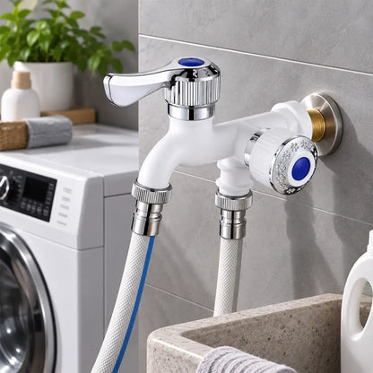 🚰🔧 Προσαρμογέας Βρύσης 2 σε 1 | Διακλαδωτής Νερού Διπλής Εξόδου με Ανεξάρτητο Έλεγχο, Προστασία από Πιτσιλιές και Αντοχή στο Ψύχος
