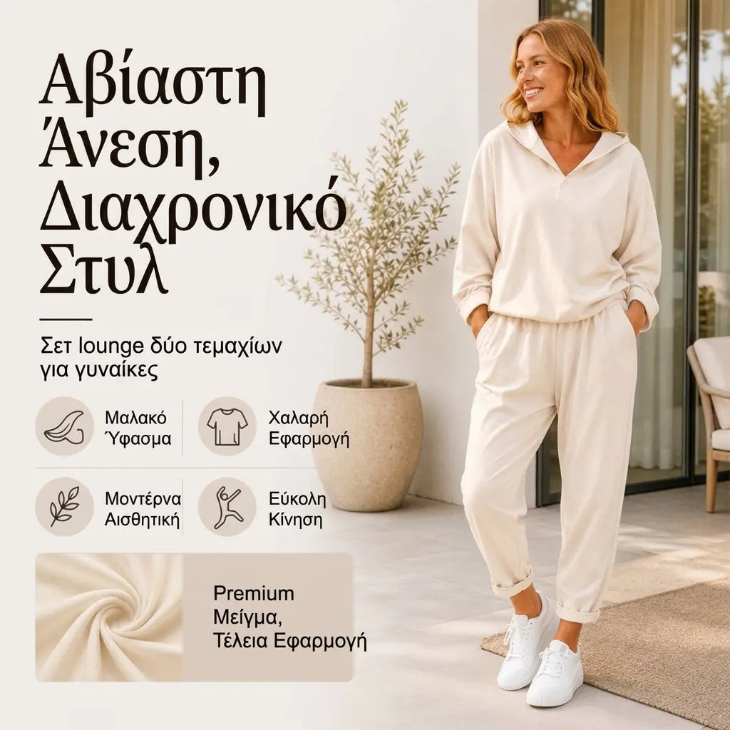 😍💕【S-3XL】Γυναικείο φούτερ με κουκούλα και casual παντελόνι κοστούμι