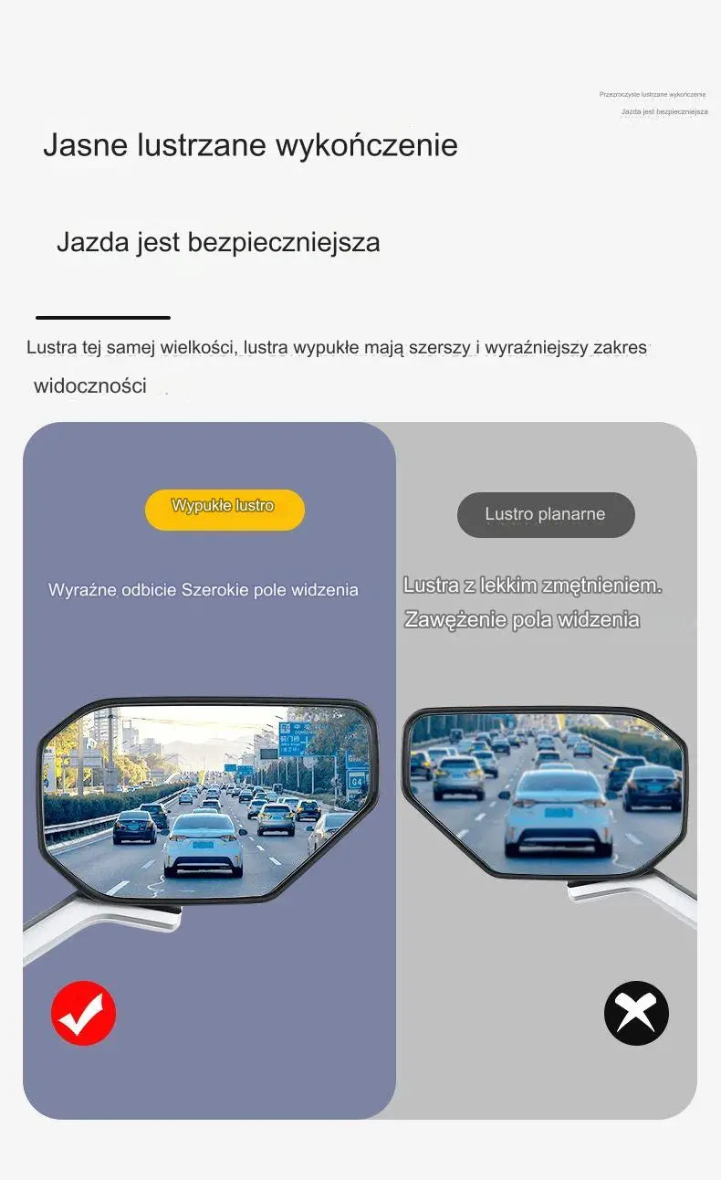 1 sztuka 109zł 🏍️Regulowane lusterko wsteczne HD do motocykli