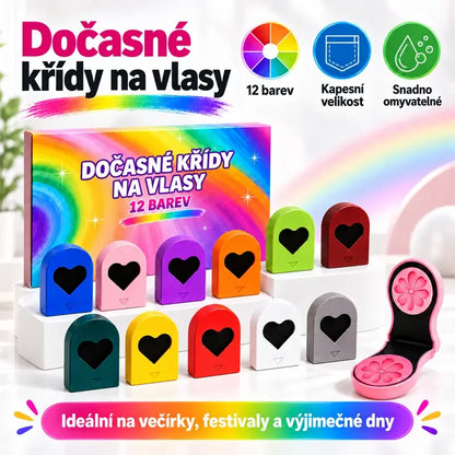 🌈🪮 Συμπαγής βαφή μαλλιών σε μορφή πούδρας με 12 αποχρώσεις για γρήγορη βαφή