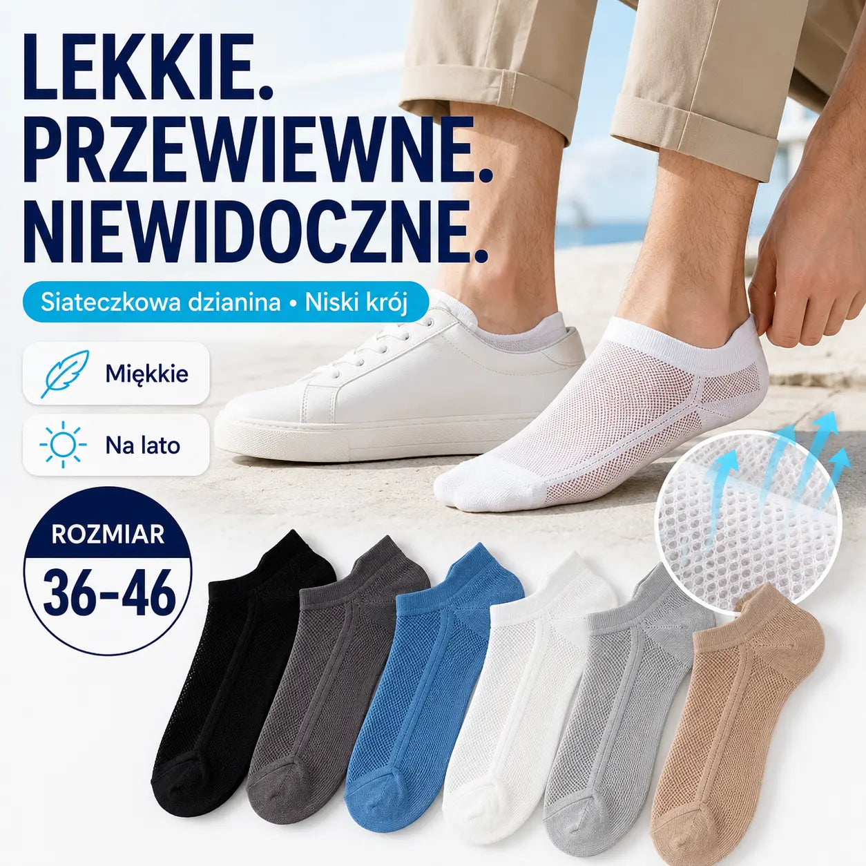 🔥【🔥10 par skarpetek 99zł】🧦Oddychające, antybakteryjne i dezodorujące skarpetki biznesowe dla mężczyzn【Rozmiary 36-46】