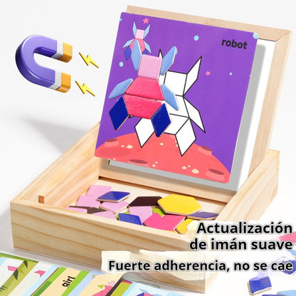 🔺🔷Volumen geométrico del rompecabezas Tangram magnético