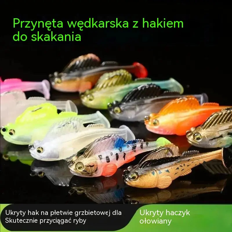 🎣🐟【Gadżet wędkarski】Zestaw 8 miękkich przynęt w kształcie litery T