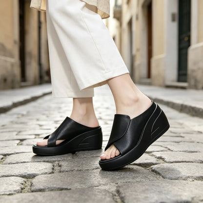 💥【Oferta ograniczona czasowo】🔥【Obcas 5,5 cm】【Rozmiary 35-42】Sandały na koturnie z miękką podeszwą