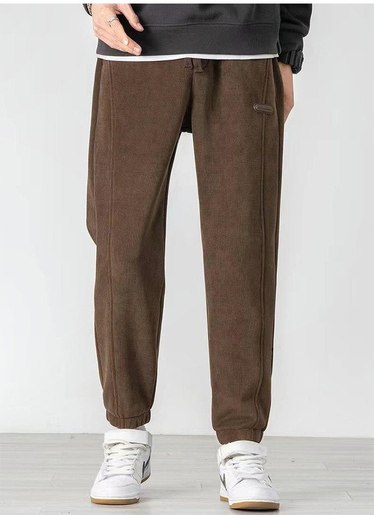 👖【M-5XL】Ανδρική γοητεία!😍 Κομψό και ευέλικτο παντελόνι φόρμας με ρεβέρ