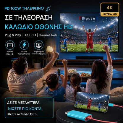 🔥 ΠΕΡΙΟΡΙΣΜΕΝΗ ΠΡΟΣΦΟΡΑ: Έκπτωση 50%! 🔥 Καλώδιο-αντάπτορας USB-C σε HDMI για το Switch