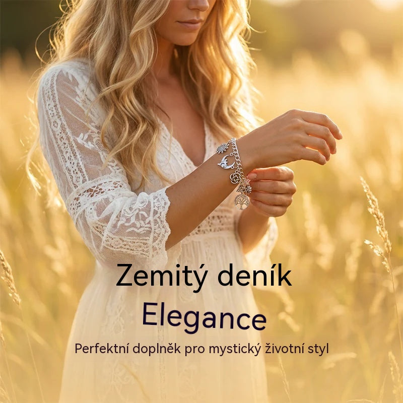 Vintage náramek s přívěsky a mystickým nádechem pro ženy – nebeské, gotické a boho šperky 🔮✨
