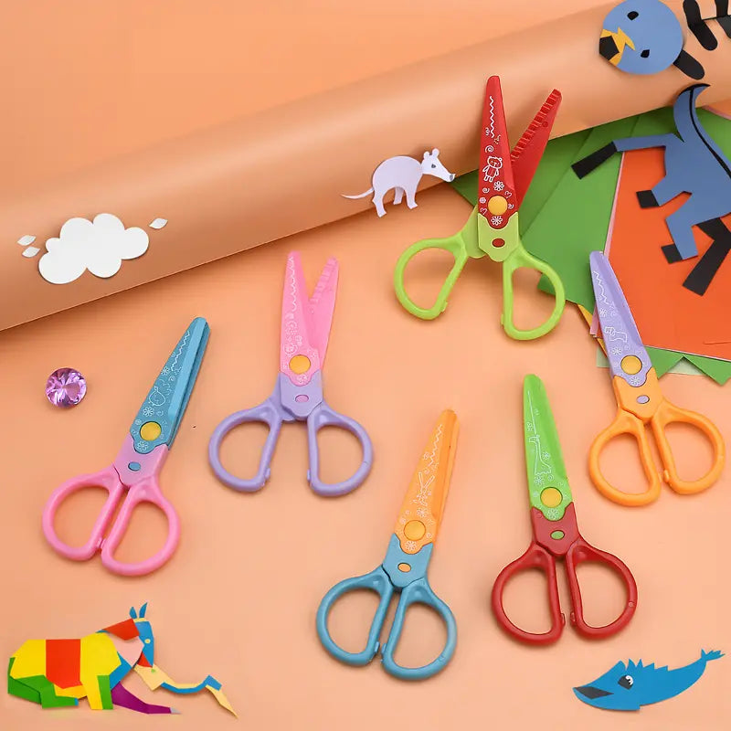 🥰【6 komada - 6 različitih oblika】Samo 22 eura✂️🌈Sigurnosne škare za djecu (za DIY konstrukcije)