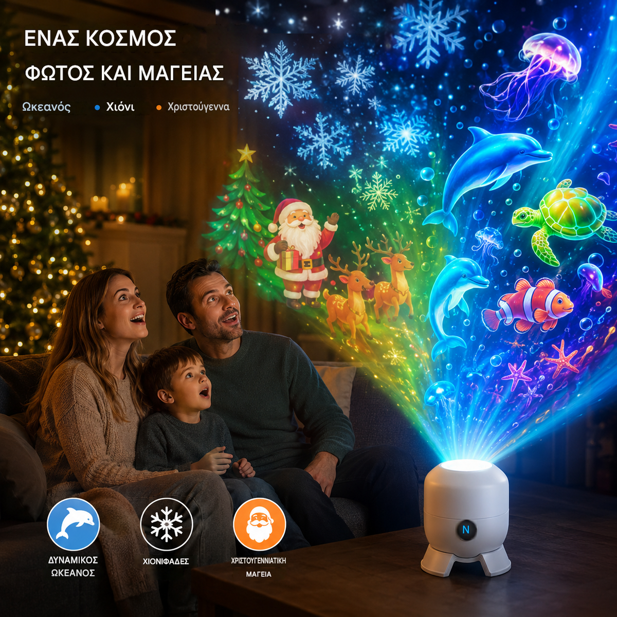 💖🌙2026 Δυναμικά περιστρεφόμενος λαμπτήρας προβολέα LED! ☁️🔥✨
