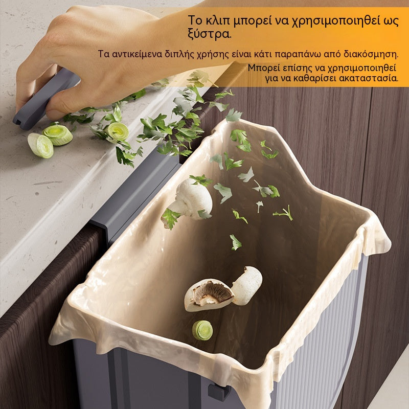 28 ευρώ ανά τεμάχιο🗑️🚪Κρεμαστός πτυσσόμενος κάδος απορριμμάτων κουζίνας, κρεμαστός κάδος απορριμμάτων για την πόρτα του ντουλαπιού του σπιτιού