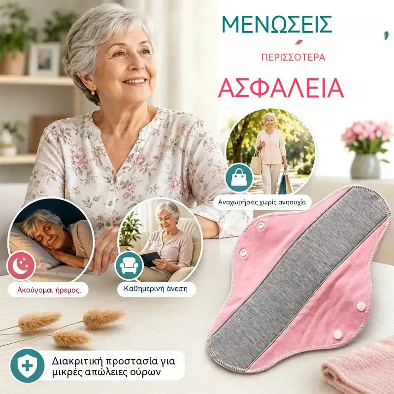 [ 5 τεμάχιο 27 ευρώ ] 🩲💧 Σερβιέτες από γραφένιο που πλένονται | Αδιάβροχες, υψηλής απορροφητικότητας, κατάλληλες για έμμηνο ρύση/λοχεία/ακράτεια ούρων