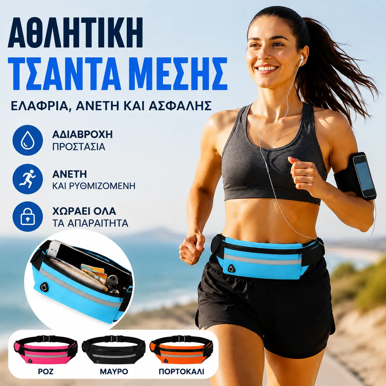 【Αγοράστε 1 και πάρτε 1 δωρεάν】🎒 Πολυλειτουργική τσάντα μέσης για αθλητισμό και αναψυχή, αόρατη, ασφαλής, ευρύχωρη και αδιάβροχη!