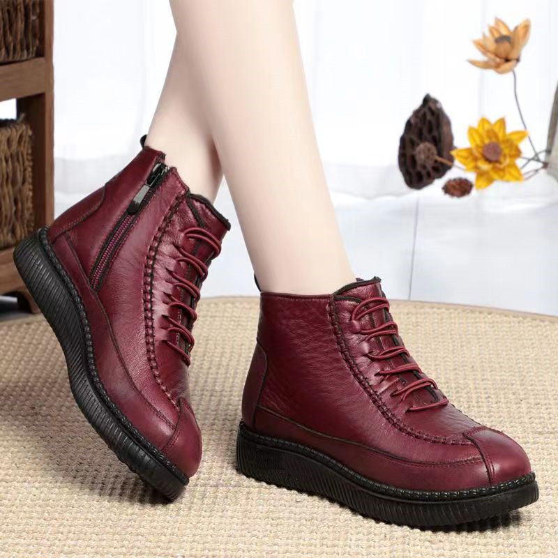 🔥【50% OFF】【35-43】Damske gležnjače za jesen i zimu 2025, od visokokvalitetne prirodne kože, vodootporne, s mekim potplatom, tople i udobne za svaki korak