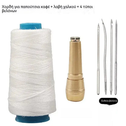 25 € ανά τεμάχιο✨Έκπτωση 50% τώρα!✨ Σετ 5 τεμαχίων με σουβλί ραψίματος δέρματος και κηρωμένο νήμα: Εργαλεία χειροκίνητου ραψίματος για δερμάτινες κατασκευές.