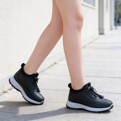🌈⛄【Rozmiary 35–41】Nowe damskie sneakersy na sezon jesień/zima 💝 – wygodne, z ociepleniem z polaru i miękką podeszwą, wykonane z naturalnej skóry.