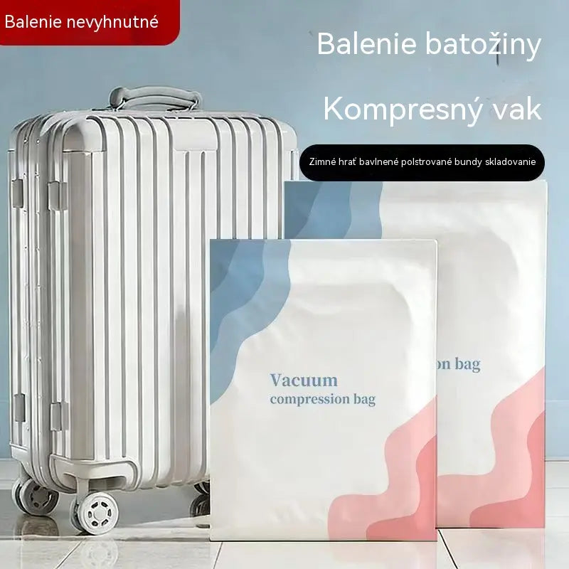 🧳 5 položiek len za 25 € 💨 Veľké stlačiteľné vákuové úložné vrecká: Nie je potrebné žiadne vzduchové čerpadlo, nepriepustné, ideálne na úsporu miesta v kufri a doma ✈️
