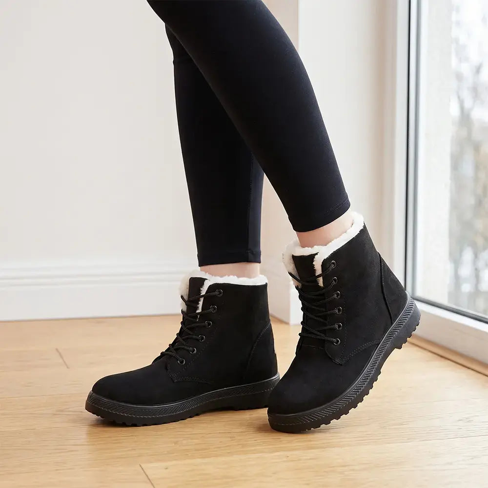 ✨【36-44】Ocieplane polarem, pogrubione zimowe buty typu Martens--Pogrubiona pluszowa podszewka zatrzymująca ciepło jesienią i zimą.