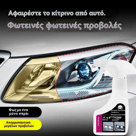 🔧🚗【Αγοράστε 1, πάρτε 1 δωρεάν】Υγρό επισκευής προβολέων - Χωρίς τρίψιμο (Ψεκασμός, σκούπισμα & γυάλισμα)