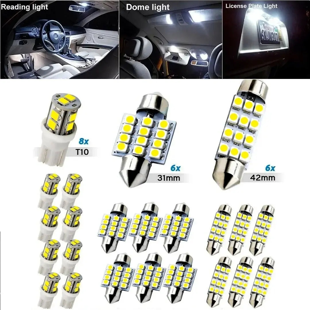 【20 Τεμάχια】🚗✨ Σετ Φωτισμού LED για το Εσωτερικό του Αυτοκινήτου (Universal) | Εξαιρετικά Φωτεινό & Εύκολη Εγκατάσταση 💡🔥