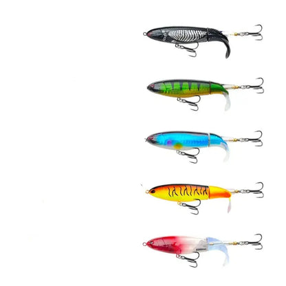 🐟🎣【5 sztuk】5 przynęt biomimetycznych: realistyczne ruchy pływackie, ostre i wysokie haki, odpowiednie zarówno do wody słodkiej, jak i słonej.