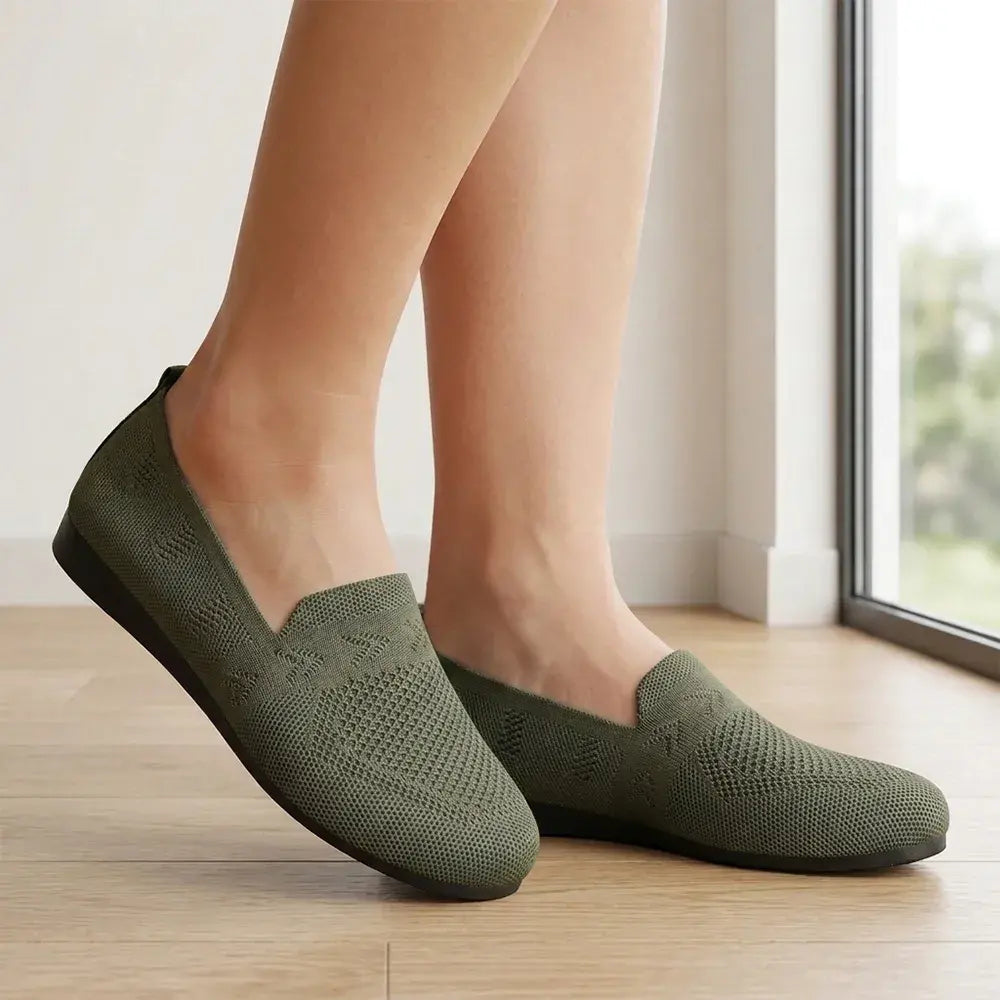 【36-43】👟 Damskie buty wsuwane z okrągłym noskiem i płaskim noskiem w dużych rozmiarach – lekkie, przewiewne, sportowe, codzienne