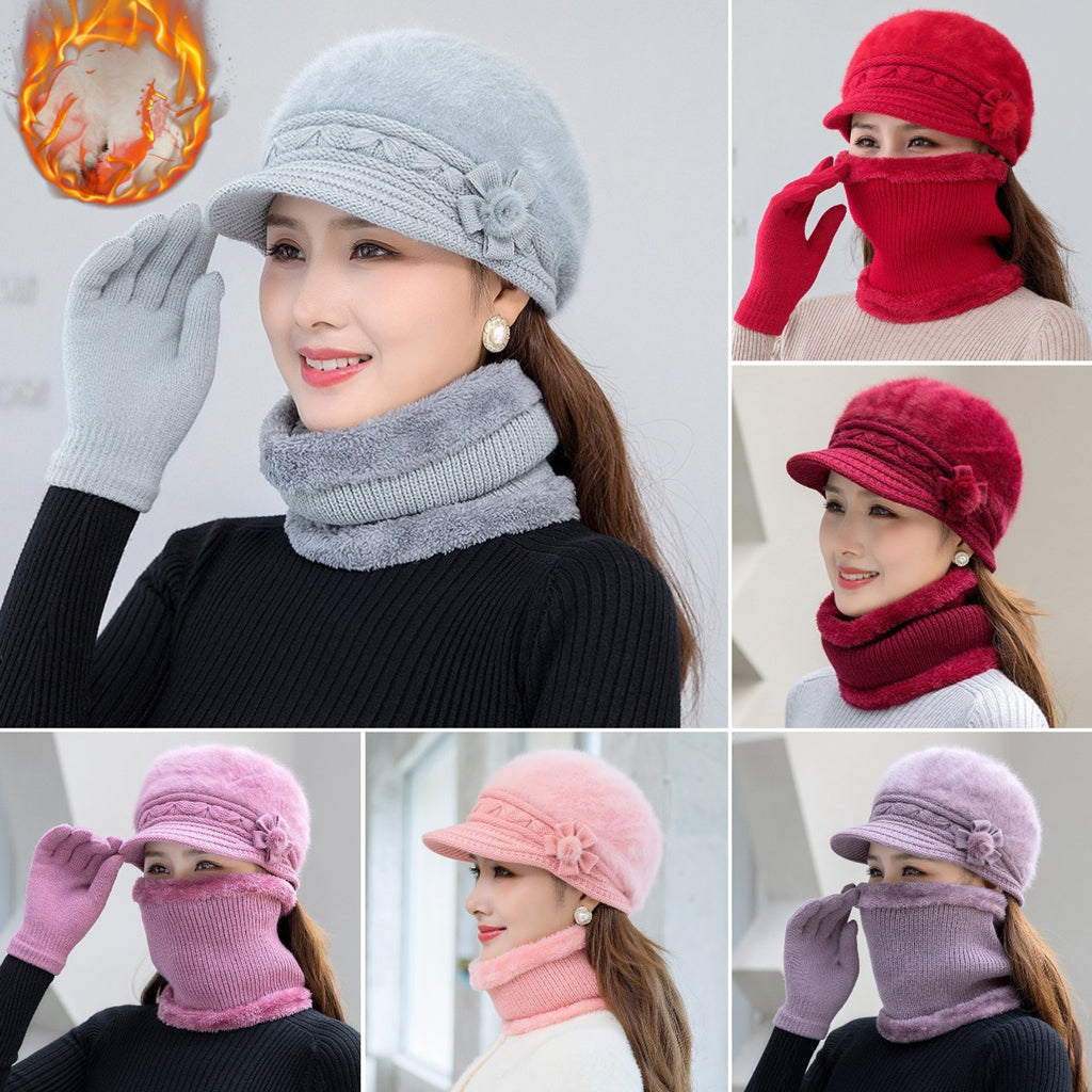 💥 50% SLEVA⛄【Čepice+Šála+Rukavice】Stylová a pohodlná plyšová čepice na podzim a zimu – ideální pro chladné dny!