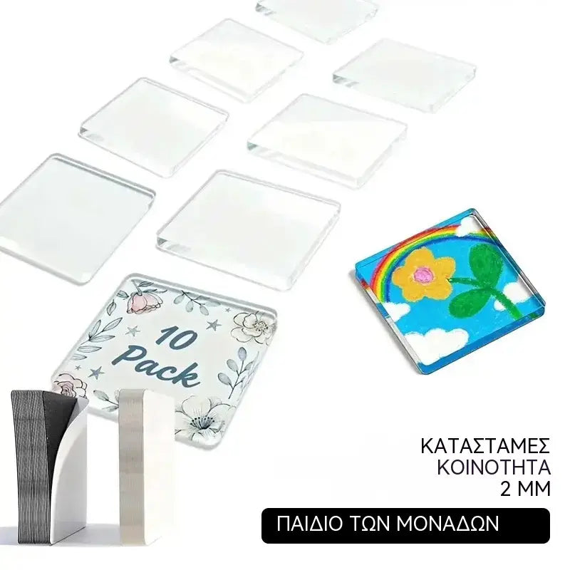 🧲✨ Σετ DIY με διαφανείς μαγνήτες ψυγείου | Δημιουργήστε τις δικές σας αναμνήσεις