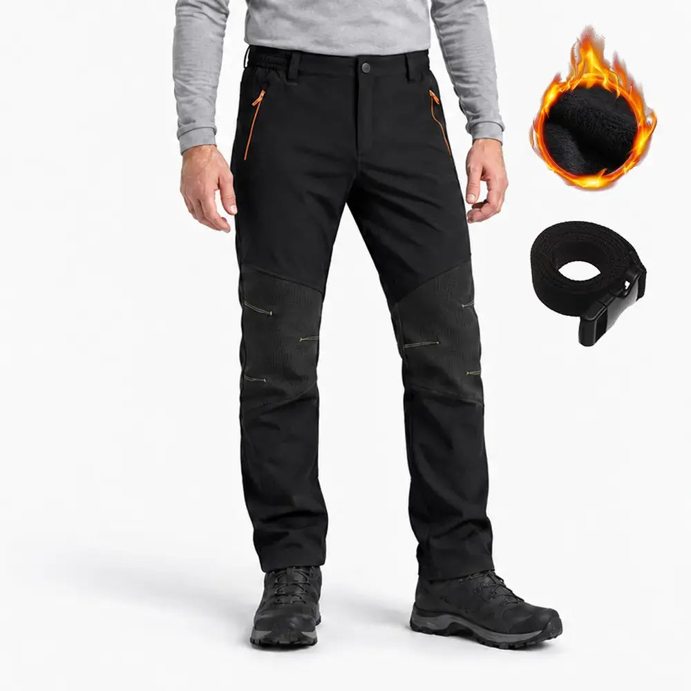 【M-4XL】Damskie i męskie spodnie softshell na jesień i zimę – sportowe, dwukolorowe, ocieplane polarem, idealne na rower