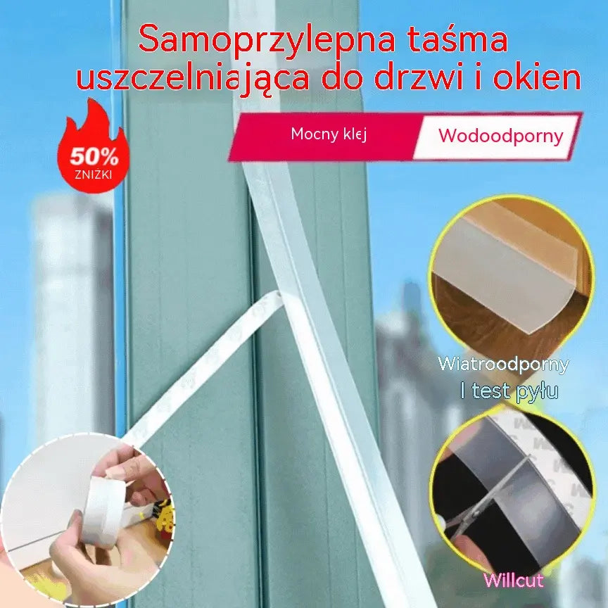 🚪 Uszczelka dolna drzwi z PVC – pyłoszczelna i chroniąca przed przeciągami