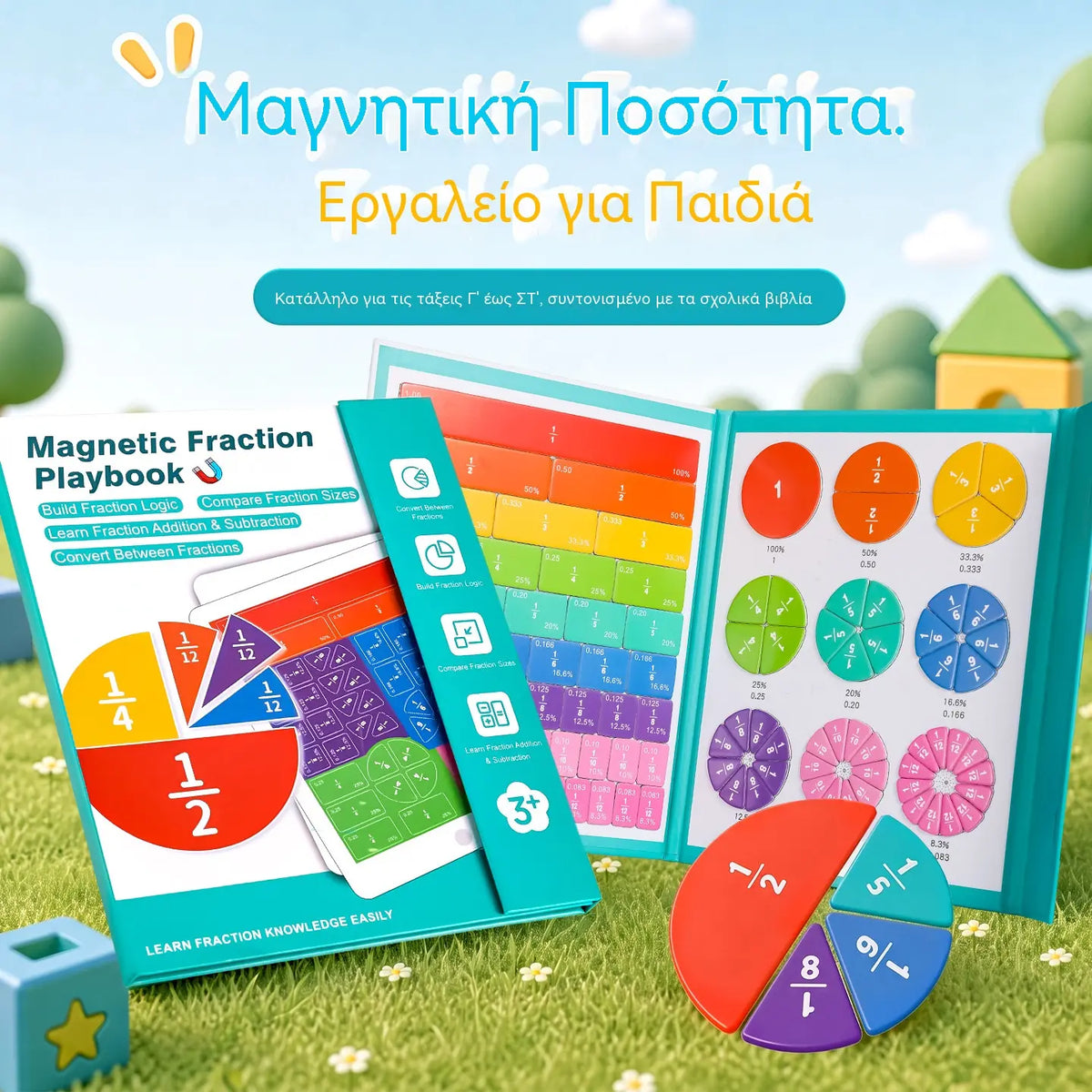🧮 Κερδίστε 60%! 🎯 Μαγνητικό Βιβλίο Κλασμάτων – Ένα βιωματικό, οπτικό και επαναχρησιμοποιούμενο εργαλείο μαθηματικών ✨