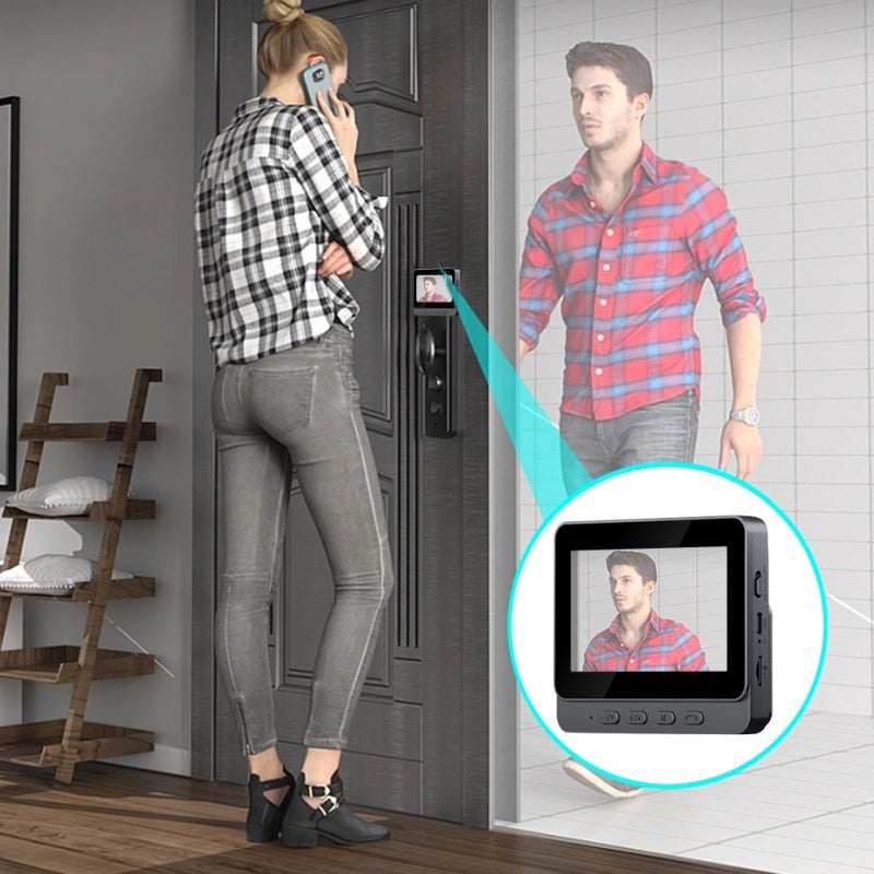 🔥Bežična kamera za zvono na vratima: 1080P HD, širokokutni objektiv od 170°, zaslon od 4,3 inča, vodootpornost na otvorenom IPX65, funkcija noćnog vida