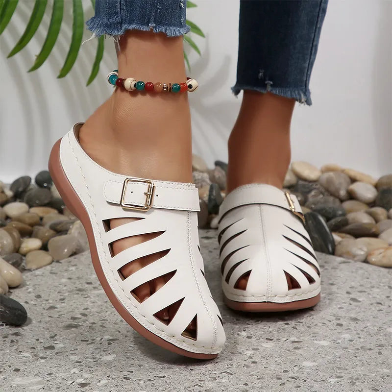 👡 Καλοκαιρινά Τσόκαρα από Γνήσιο Δέρμα Βοοειδών – Σχέδιο με Κοψίματα και Velcro, Ανατομική Σόλα κατά της Κούρασης, 5 Χρώματα, Μεγέθη 36-43! ☀️✨