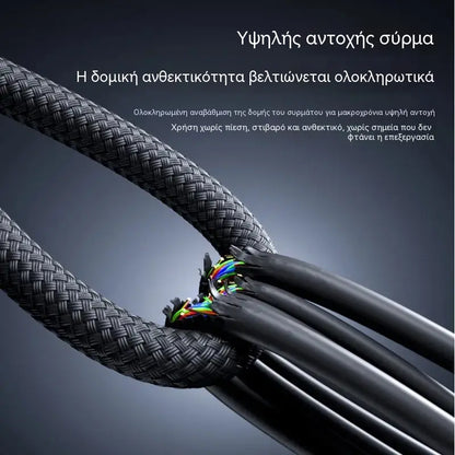 Αγοράστε 1 και πάρτε 1 δώρο⚡ Φορτίστε άμεσα οποιαδήποτε συσκευή! Καλώδιο 100W με πλεκτή επένδυση και προστασία από την υπερφόρτιση.