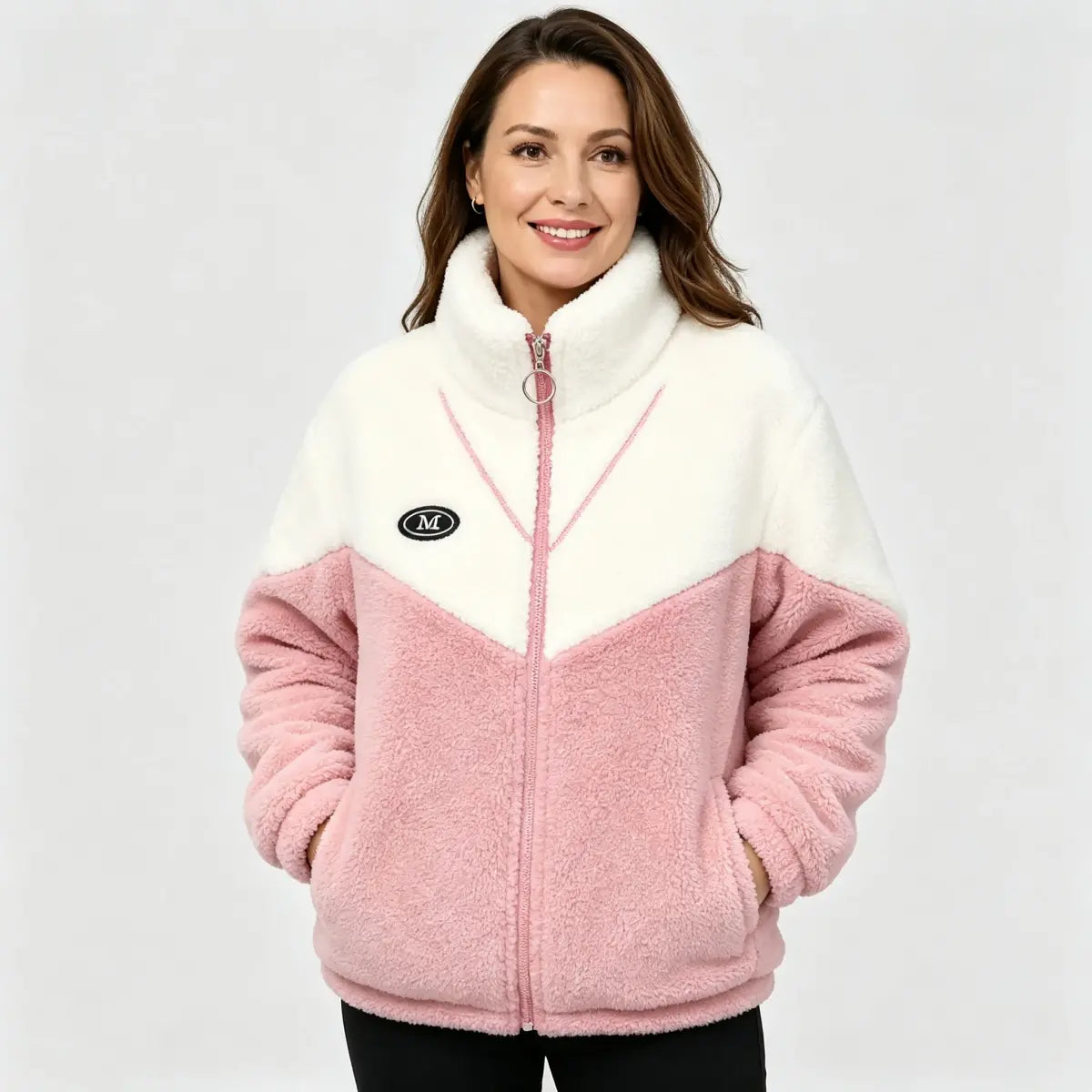 🔥🐏【M-4XL】Bawełniana kurtka zimowa, gruba podszewka z owczego futra, ciepły płaszcz