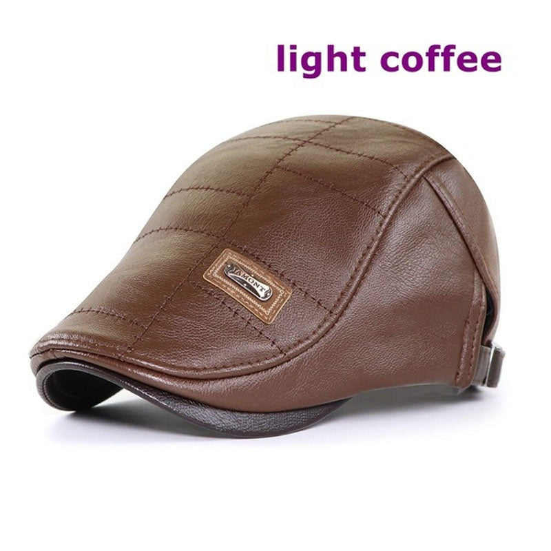 1 za 109 zł.🧢🔥Nowy, wysokiej jakości, skórzany beret na jesień i zimę w stylu retro
