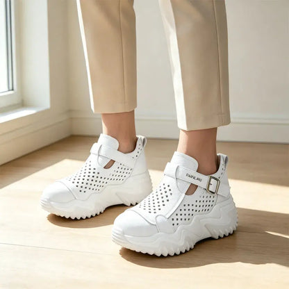【Niewidoczny efekt liftingu】Stylowe, perforowane, oddychające i wygodne buty codzienne