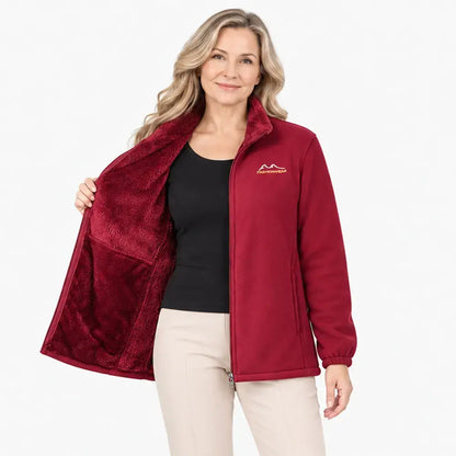 🧥【XL-5XL】Γυναικείο μπουφάν με χοντρή επένδυση fleece: ζεστό και άνετο για το φθινόπωρο και τον χειμώνα