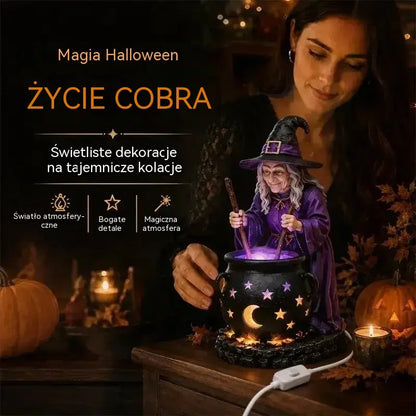🧙‍♀️🎃 Figurka czarownicy na Halloween w kotle