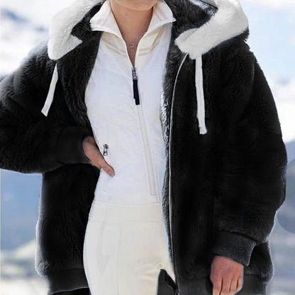 ☃️Ograničeni popust od 39%❄️【Kupite 1, dobijte 1 gratis】[S-5XL] Ženska jakna za 2025. s kontrastnim prugama od debelog pliša