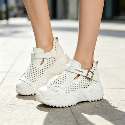 【Niewidoczny efekt liftingu】Stylowe, perforowane, oddychające i wygodne buty codzienne