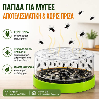 【Ένα σετ €27】🪰✨ Επαναχρησιμοποιούμενη παγίδα μυγών – Δεν απαιτεί ηλεκτρικό ρεύμα και είναι εύκολη στη χρήση 🏡