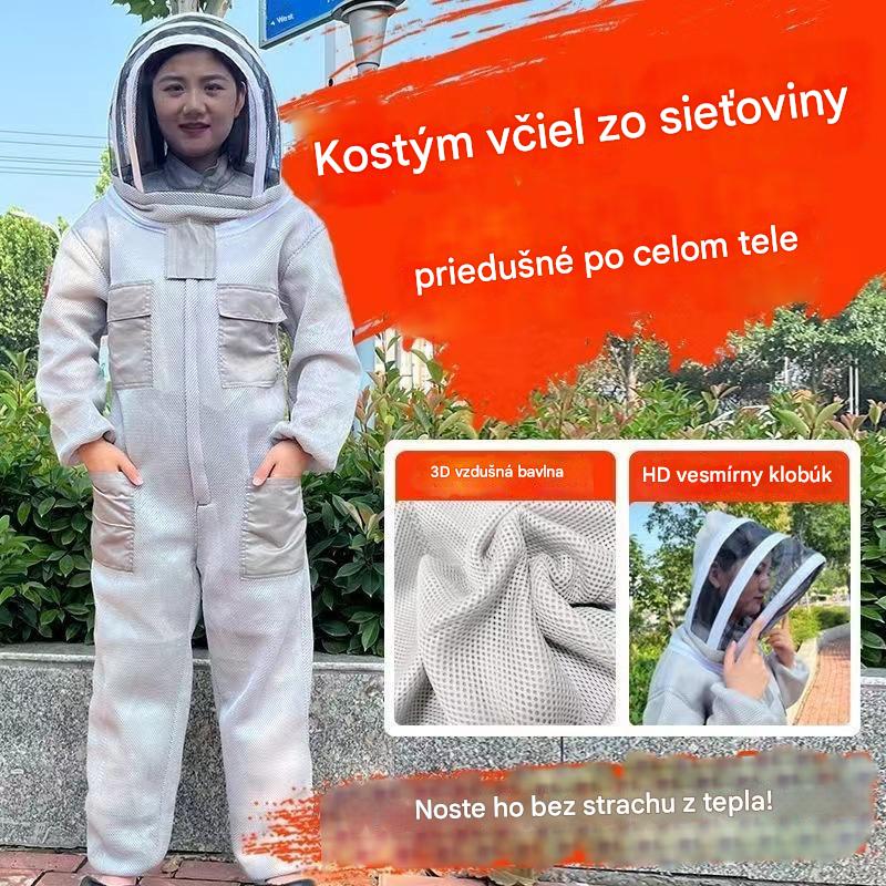 🐝Včelí 3D bavlnený overal zo sieťoviny🍯Ochranný odev proti včelám