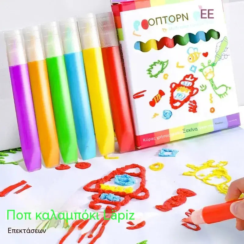 🔥Συσκευασία των 3 (6 σωληνάρια ανά κουτί) 28€🔥——🌈🖼️Στερεοσκοπικό στυλό 3D για ανακούφιση🎨