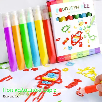 🔥Συσκευασία των 3 (6 σωληνάρια ανά κουτί) 28€🔥——🌈🖼️Στερεοσκοπικό στυλό 3D για ανακούφιση🎨