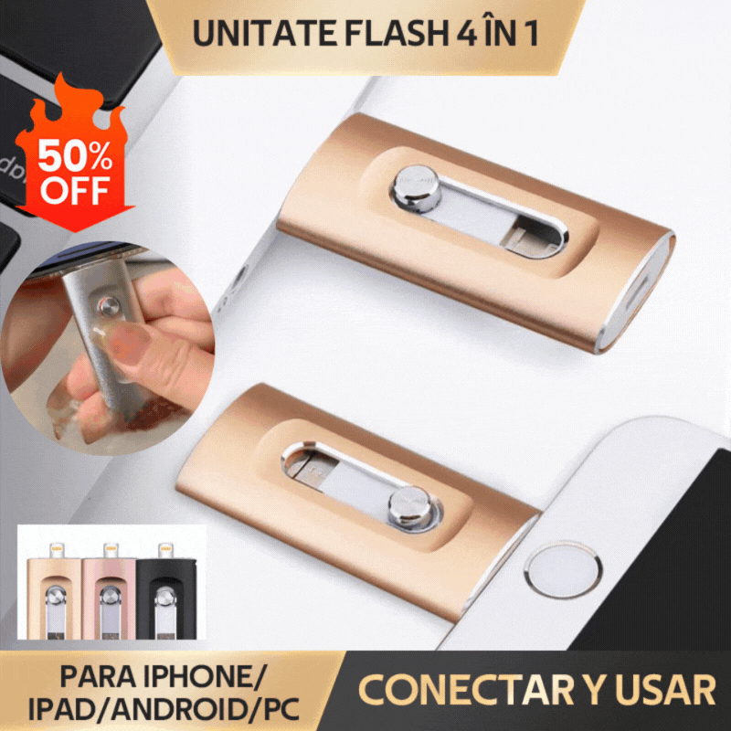⚡Μονάδα Flash 4 σε 1 για iPhone/iPad/Android/PC