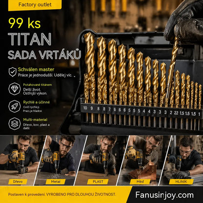 🏭⚒️ Vrták s titanovým povlakem, odolné vrtání do dřeva, kovu, plastu, profesionální kutilství ✨