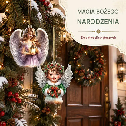 🎁【10 szt.】Urocze ozdoby świąteczne w kształcie aniołków – do zawieszenia na choince lub w samochodzie, nowość na rok 2026