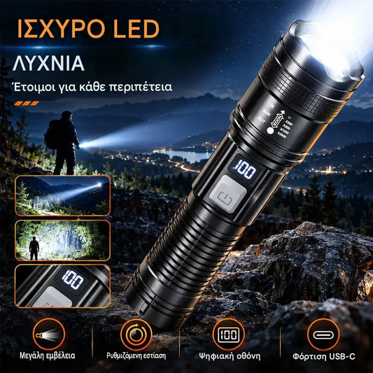 1 τεμάχιο 27 ευρώ🆕🔦 Νέος φακός περιπολίας εξωτερικού χώρου, ισχυρός φακός μεγάλης εμβέλειας