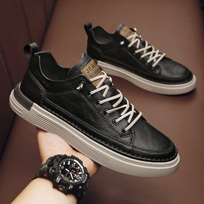 【39-44】 Zapatos casuales de cuero antideslizantes, ligeros, resistentes al desgaste y para hombre