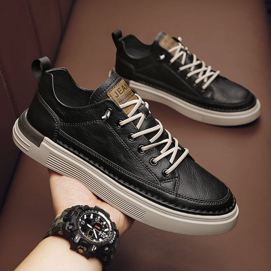 【39-44】 Casuales zapatos de cuero antideslizantes, ligeros, resistentes al desgaste y para hombre